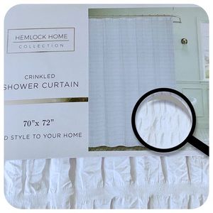 Hemlock Home Crinkled Shower Curtain - 70”x72”